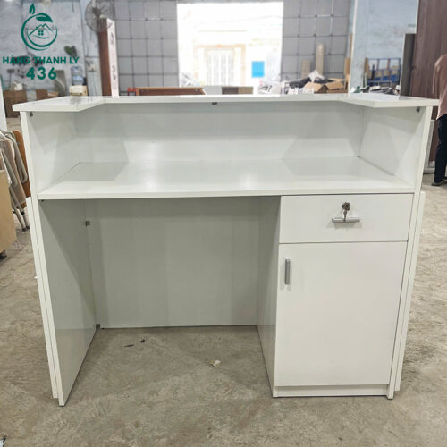 Thanh Lý Quầy Chữ U Ốp Lam Trắng Mới 99% 4 quay thanh ly 9