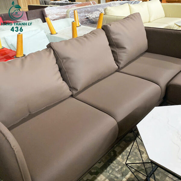 thanh ly sofa boc da mau nau sang trong moi 99 4