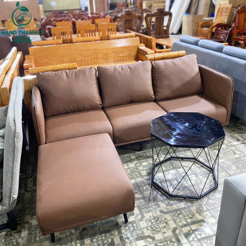thanh ly sofa boc da mau nau sang trong moi 99 6