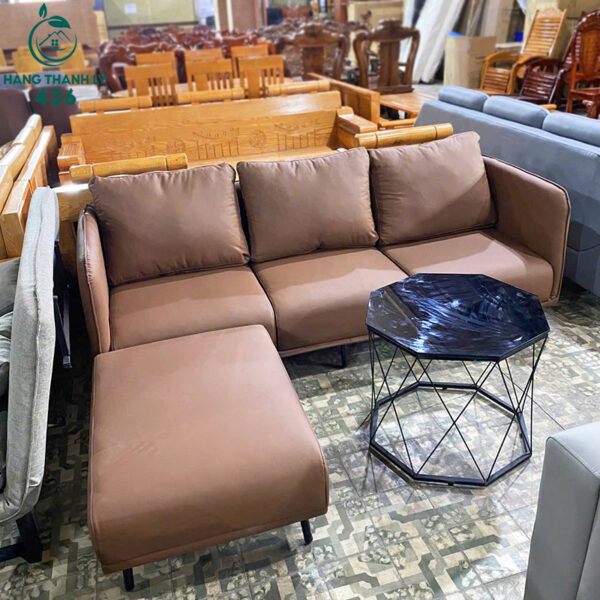 thanh ly sofa boc da mau nau sang trong moi 99 6