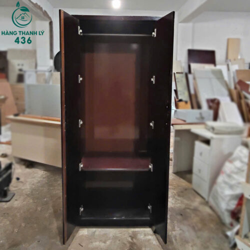 Tủ Quần Áo Cũ 2 Cánh Màu Đen Có Gương 4 tu quan ao cu 20