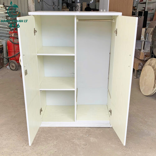Tủ Áo Nhựa 83CMx1M23 Cũ Màu Trắng Nhỏ Gọn 4 tu quan ao cu 24 1