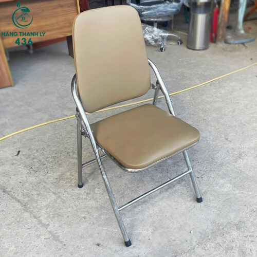Ghế Xếp Khung Inox Bọc Da Mới 95% Giá Rẻ (Nhiều Màu) 6 ban ghe hoc sinh cu 14