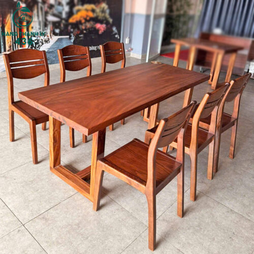 Bộ Bàn Ăn 6 Ghế Cũ Gỗ Me Tây Cao Cấp 3 ban ghe quan an cu 1