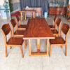 Bộ Bàn Ăn 6 Ghế Cũ Gỗ Me Tây Cao Cấp 2 ban ghe quan an cu 6