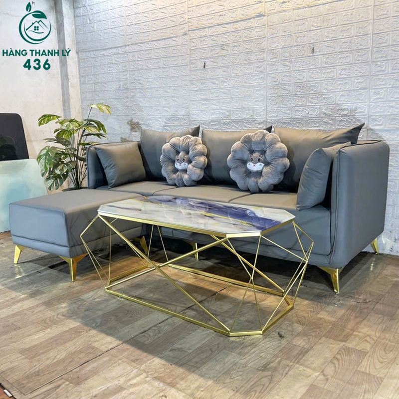 Sofa Góc L Bọc Da Màu Ghi Hiện Đại Mới 99% (Nhiều Mẫu) ban-ghe-sofa-thanh-ly-17 Sofa Góc L Bọc Da Màu Ghi Hiện Đại Mới 99% (Nhiều Mẫu)