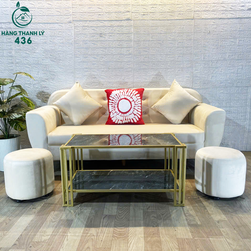 Bộ Sofa Màu Kem Bọc Nhung Sang Trọng Mới 99% ban-ghe-sofa-thanh-ly-4 Bộ Sofa Màu Kem Bọc Nhung Sang Trọng Mới 99%