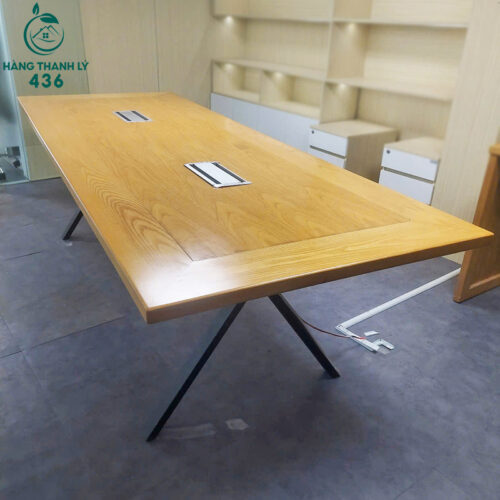 Bàn Họp Cũ 2m7 Chân Sắt Chữ X Sang Trọng 3 ban hop cu 31