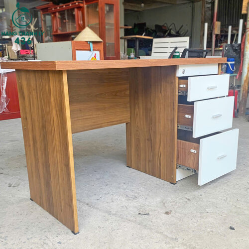 Bàn 1M2x60CM Cũ Gỗ Màu Vân Đẹp Có Ngăn Kéo 3 ban lam viec cu 219