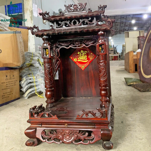 Bàn Thờ Ông Địa Cũ Gỗ Tự Nhiên Chạm Tinh Xảo 4 ban tho cu 5