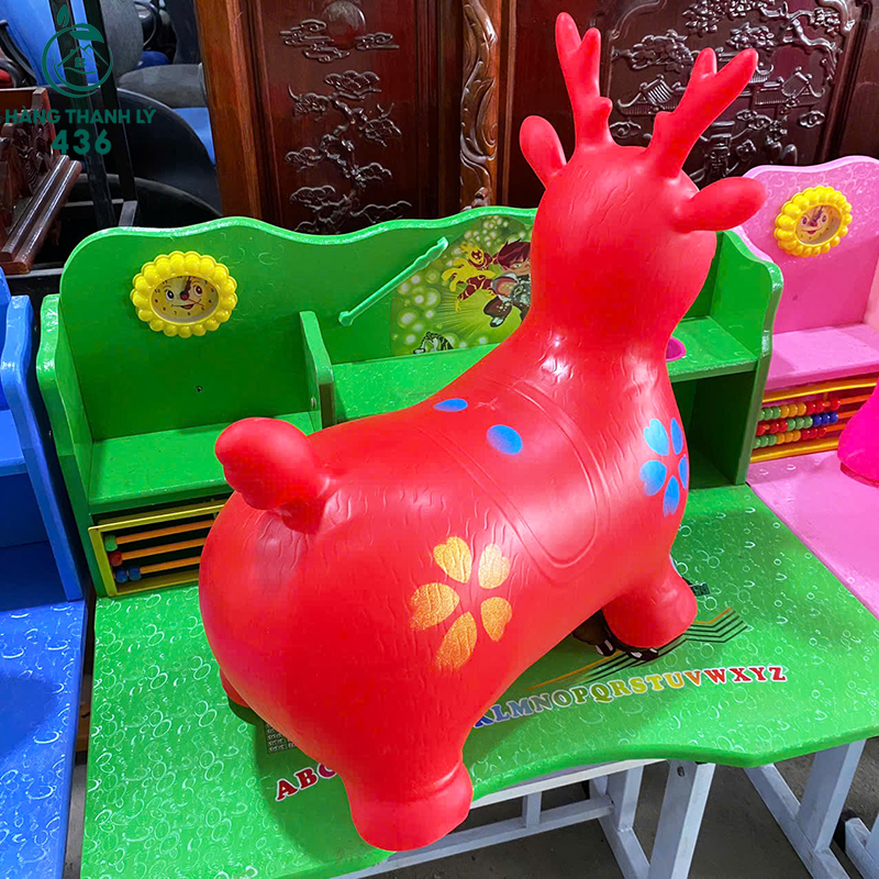 do-choi-tre-em-thanh-ly-28 Thú Nhún Bơm Hơi Nhiều Màu Cũ Giá Rẻ