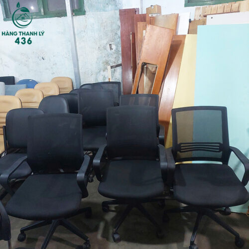 Ghế Văn Phòng Cũ Lưng Trung Lưới Đen Giá Rẻ 5 ghe van phong cu lung trung luoi den gia re 2