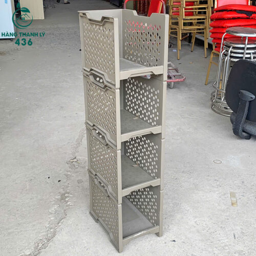 Kệ Nhựa Cũ 4 Ngăn Đa Năng Giá Rẻ 3 ke trung bay cu 15
