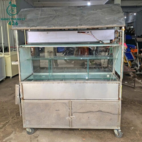 Quầy Xe Inox Xịn 1M44 Cũ Giá Rẻ 3 quay cu 23