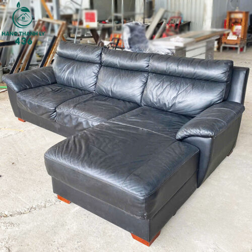 Ghế Sofa Da Góc L Màu Đen Chắc Chắn Giá Rẻ 3 soffa cu 2