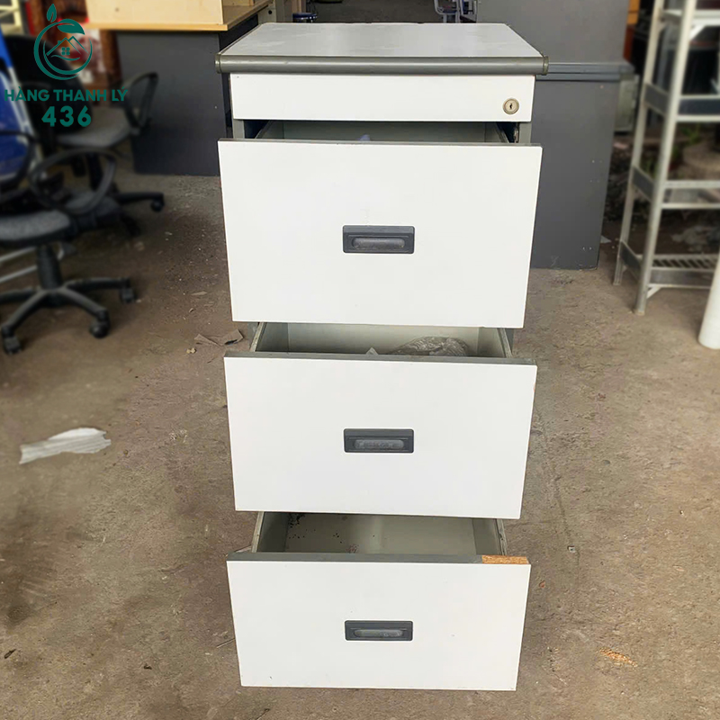 tu-ho-so-cu-69 Tủ Hồ Sơ Cũ 3 Ngăn Màu Trắng Xám