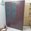 Tủ Hồ Sơ Cũ Gỗ Màu Đậm Cửa Kính 2 Cánh 2 tu ho so cu 8