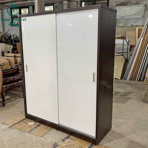 Tủ Áo Cửa Lùa 1M6 Cũ Màu Nâu Trắng Hiện Đại 3 tu quan ao 6