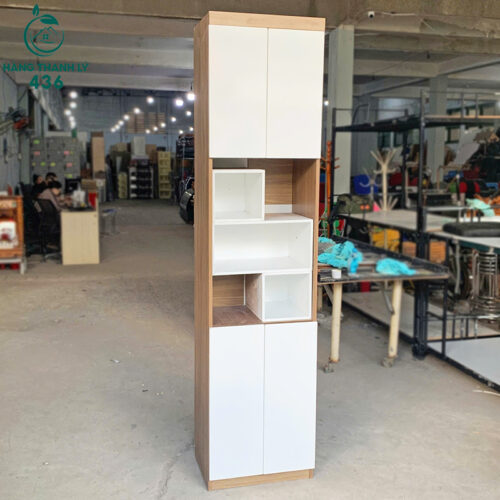 Tủ Trưng Bày 2M2, Tủ Decor Cũ Màu Trắng Gỗ 4 tu trung bay cu 13