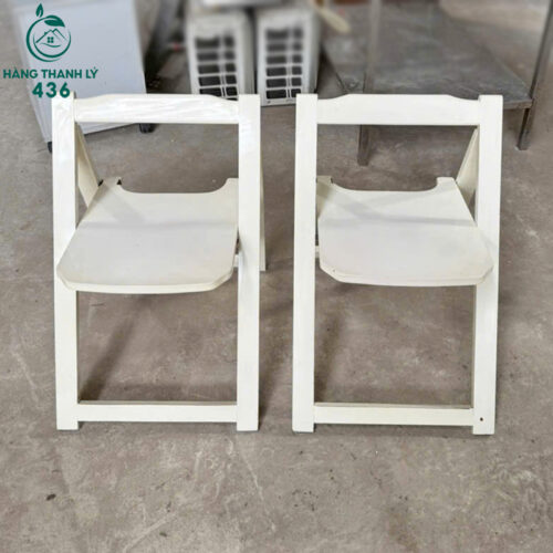 Bộ Bàn Ăn Gấp Gọn Cũ Màu Trắng Hiện Đại 4 ban ghe cafe cu 125