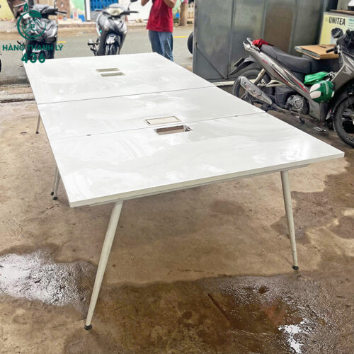 Bàn Họp Chân Sắt Cũ 1M4x2M8 Màu Trắng Hiện Đại 6 ban hop chan sat cu 1m4x2m8 mau trang hien dai 3