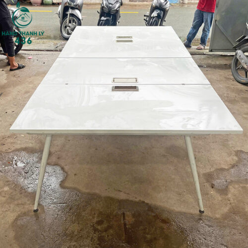 Bàn Họp Chân Sắt Cũ 1M4x2M8 Màu Trắng Hiện Đại 13 ban hop chan sat cu 1m4x2m8 mau trang hien dai 4