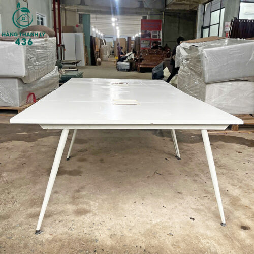 Bàn Họp Chân Sắt Cũ 1M4x2M8 Màu Trắng Hiện Đại 12 ban hop chan sat cu 1m4x2m8 mau trang hien dai 5