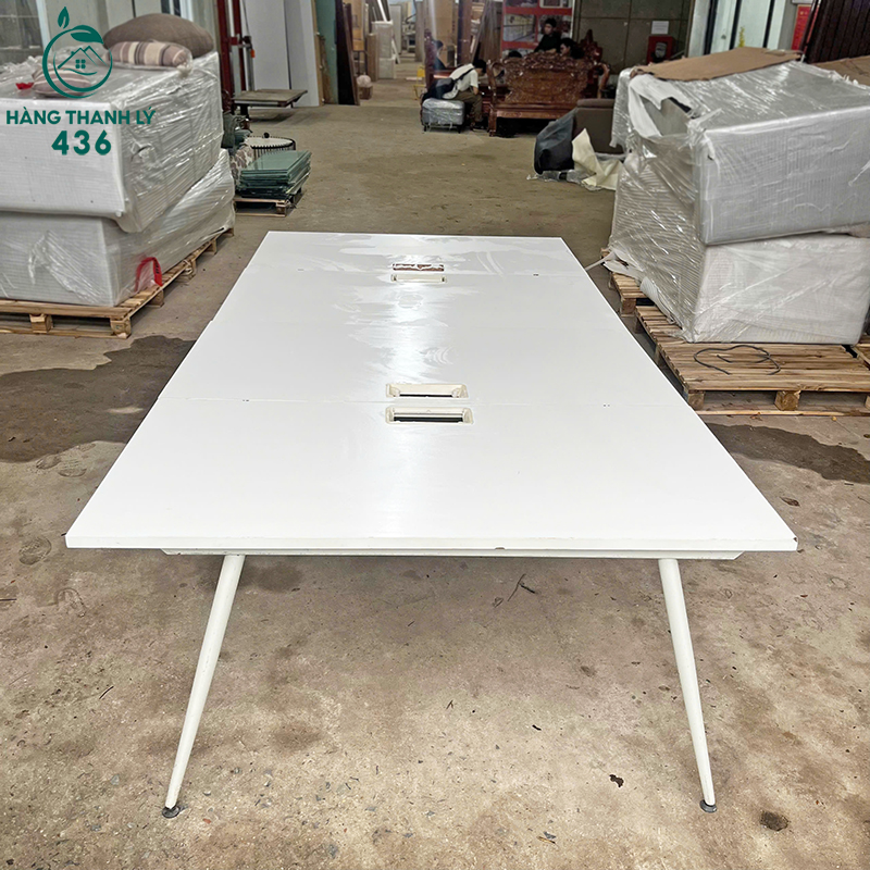 Bàn Họp Chân Sắt Cũ 1M4x2M8 Màu Trắng Hiện Đại ban-hop-chan-sat-cu-1m4x2m8-mau-trang-hien-dai-8 Bàn Họp Chân Sắt Cũ 1M4x2M8 Màu Trắng Hiện Đại