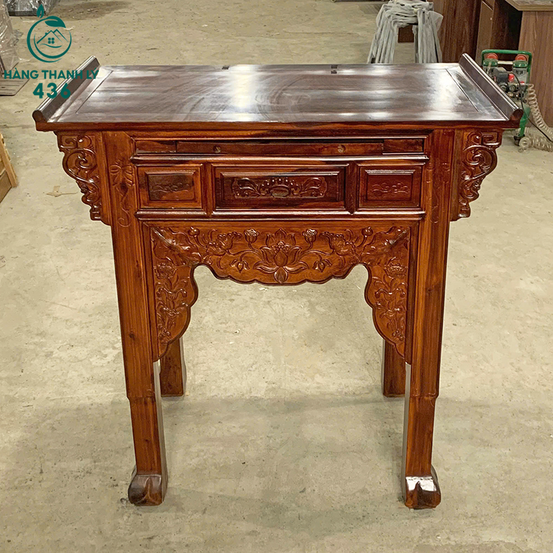 Bàn Gia Tiên Gỗ Muồng Cũ Hoạ Tiết Cổ Điển ban-ke-tho-cu-4 Bàn Gia Tiên Gỗ Muồng Cũ Hoạ Tiết Cổ Điển