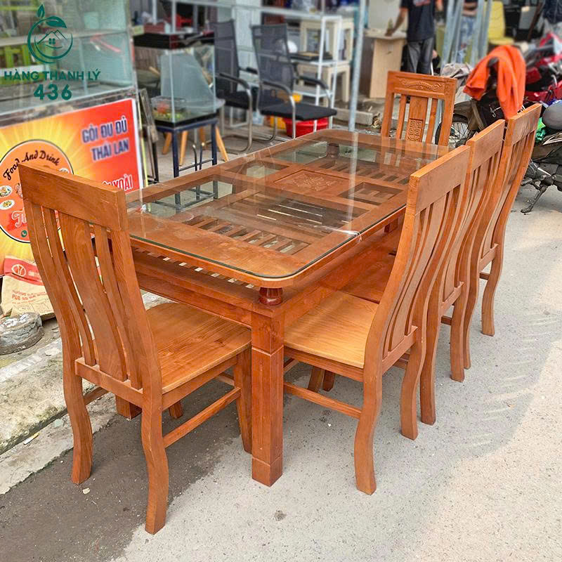 Bàn Ăn Cũ Gỗ Tự Nhiên 5 Ghế Kiểu Dáng Hiện Đại bo-ban-an-cu-1 Bàn Ăn Cũ Gỗ Tự Nhiên 5 Ghế Kiểu Dáng Hiện Đại