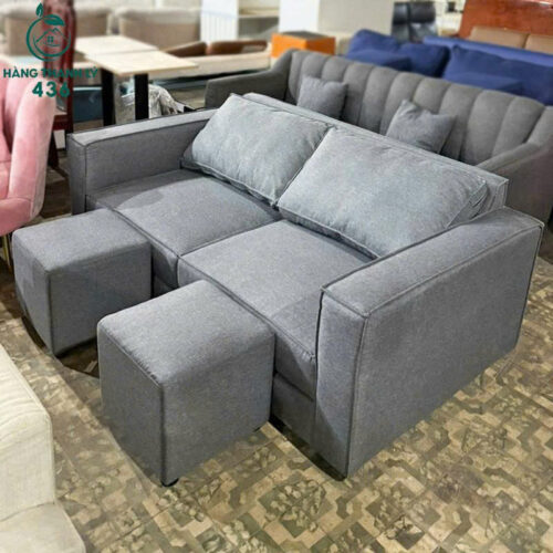 Thanh Lý Bộ Ghế Sofa Văng Bọc Vải Giá Tốt Mới 99% (Nhiều Màu) 6 bo sofa vang xam thanh ly 2