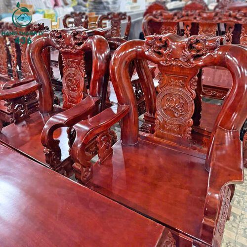 Thanh Lý Bộ Salon Tay 12 Gỗ Tự Nhiên Mới 99% 4 salon go 3