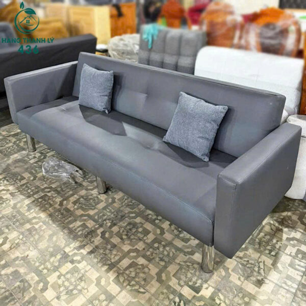 sofa bed co tay boc da