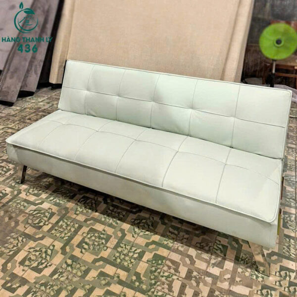 sofa bed thanh ly co tay mau trang