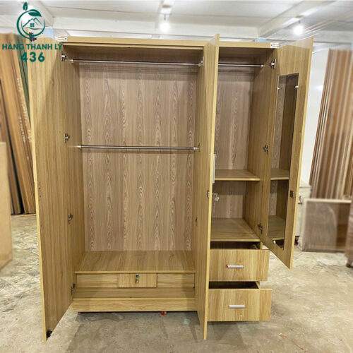 thanh ly tu quan ao 1m4x2m co guong moi 99 1