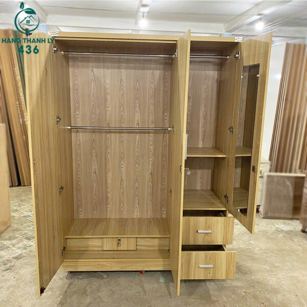 thanh ly tu quan ao 1m4x2m co guong moi 99 1