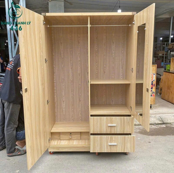 thanh ly tu quan ao go 2 canh