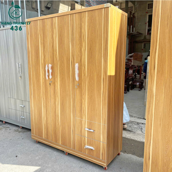 thanh ly tu quan ao go 3 canh 1m4x2m 1