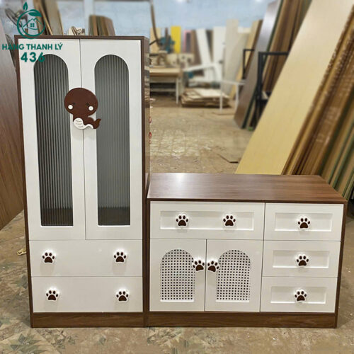 Tủ Áo Cho Bé Kiểu Dáng Hiện Đại Mới 99% (Nhiều Màu) 4 tu ao thanh ly 29