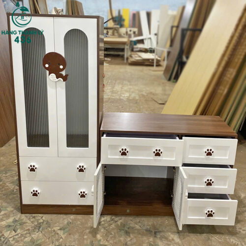 Tủ Áo Cho Bé Kiểu Dáng Hiện Đại Mới 99% (Nhiều Màu) 5 tu ao thanh ly 35