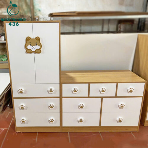 Tủ Áo Trẻ Em Nhiều Ngăn Hình Thú Mới 99% (Nhiều Màu) 5 tu ao tre em thanh ly 2