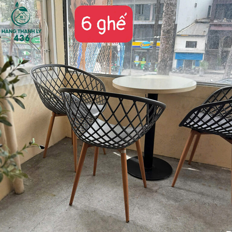 Ghe Cafe Cu Thiet Ke Dang Luoi Chac Chan