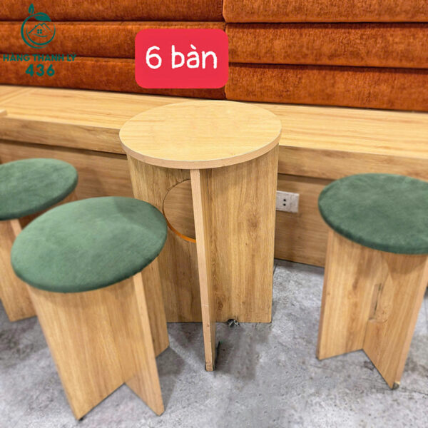 ban cafe go cu chan cao mat tron doc dao