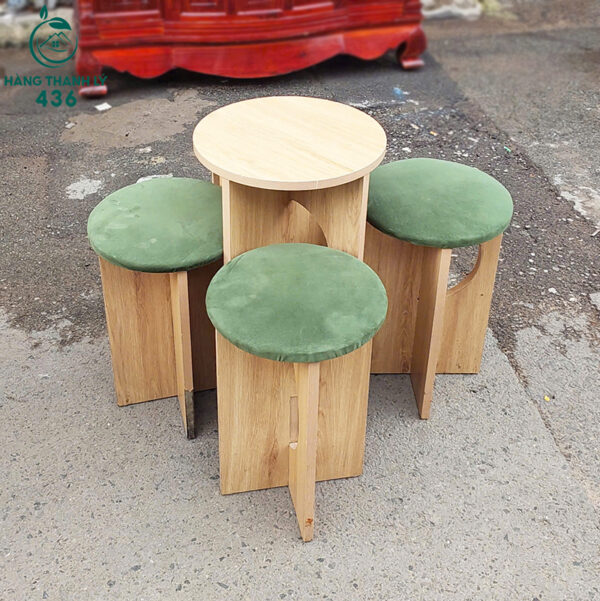 ban ghe cafe go cu chan cao mat tron doc dao 3