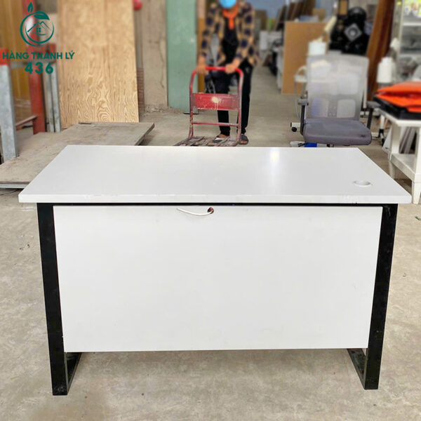 ban lam viec cu 1m2x60cm mau trang phong cach toi gian 8