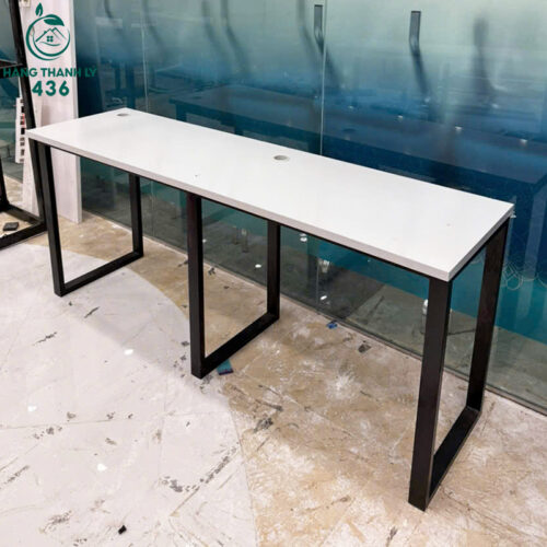 Bàn Làm Việc Đôi Cũ 1M8x50CM Màu Trắng Chân Kim Loại Chắc Chắn 4 ban lam viec doi cu 1m8x50cm mau trang 1