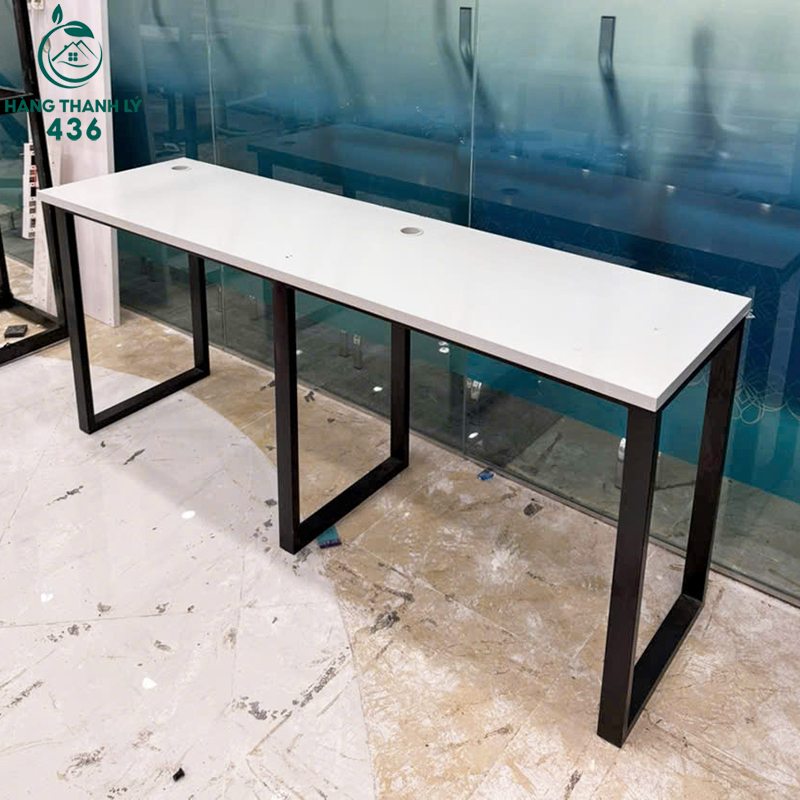 Bàn Làm Việc Đôi Cũ 1M8x50CM Màu Trắng Chân Kim Loại Chắc Chắn ban-lam-viec-doi-cu-1m8x50cm-mau-trang-1 Bàn Làm Việc Đôi Cũ 1M8x50CM Màu Trắng Chân Kim Loại Chắc Chắn