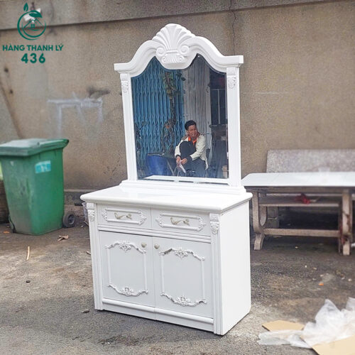 Bàn Trang Điểm Cũ Kèm Gương 1Mx1M8 Kiểu Tân Cổ Điển 5 ban trang diem cu kem guong 1mx1m8 kieu tan co dien 4