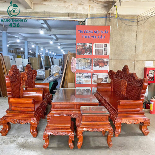Bộ Bàn Ghế Gỗ Cũ Phong Cách Hoàng Gia Cao Cấp 9 bo ban ghe go cu phong cach hoang gia 12
