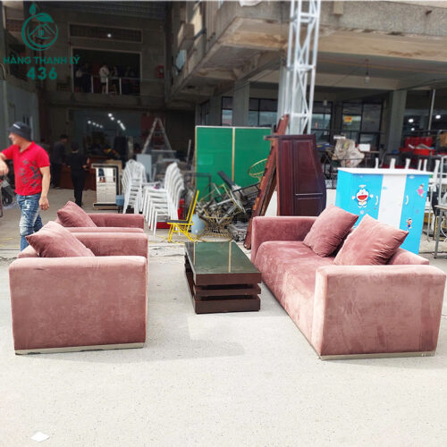 bo ban ghe sofa boc vai cu phong cach toi gian 1